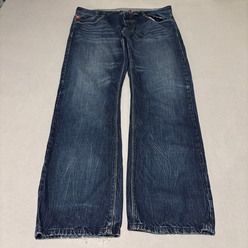 Parasuco Jeans Mens Size 40 Wide Leg Baggy Dark Wash Denim Y2K Blue